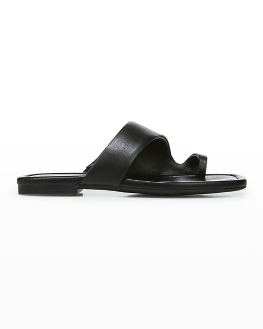 Vince Dawn Leather Toe-Ring Flat Sandals | Neiman Marcus