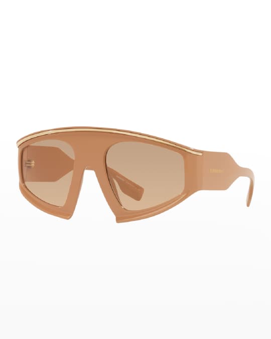Burberry Oversized Propionate Shield Sunglasses Neiman Marcus