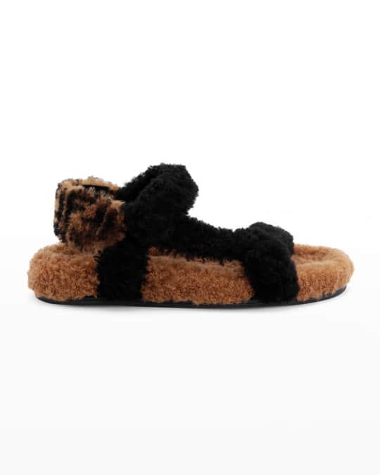 Fendi shearling slide sandals 2025
