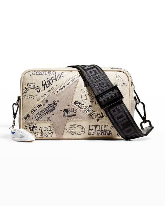 Golden Goose Journey Star Graffiti-Print Crossbody Bag