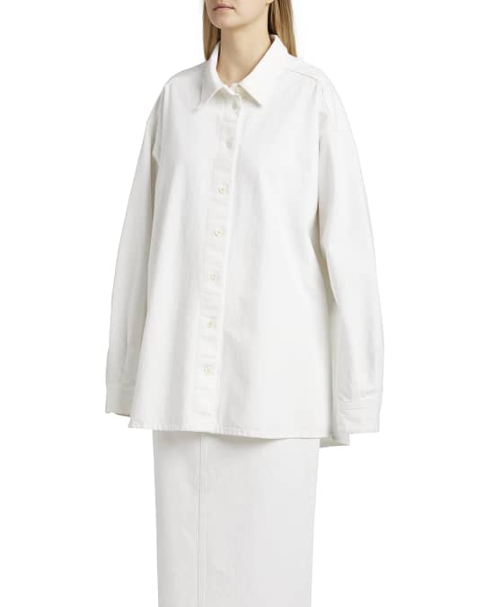 THE ROW ザロウ　Frannie Shirts フラニーシャツ Frannie Shirt — Blue – La Garçonne