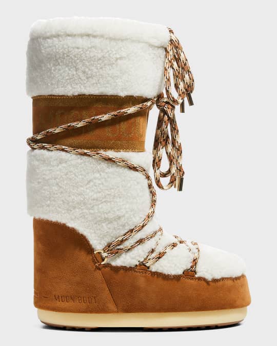 Shearling Lace Up Tall Winter Boots