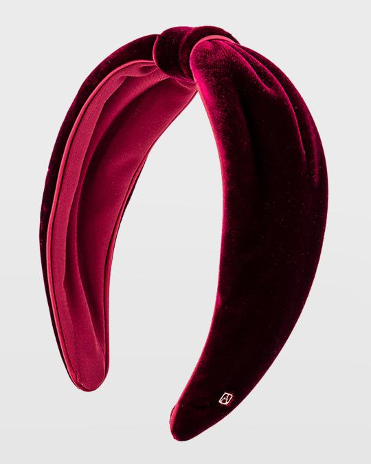 Alexandre de Paris Knot Velvet Headband | Neiman Marcus