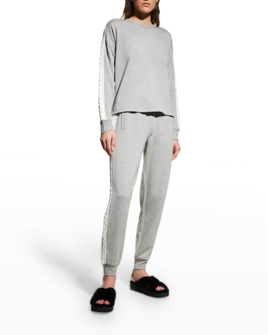 PJ Salvage Winter Woods Cable Knit Inset Top Neiman Marcus