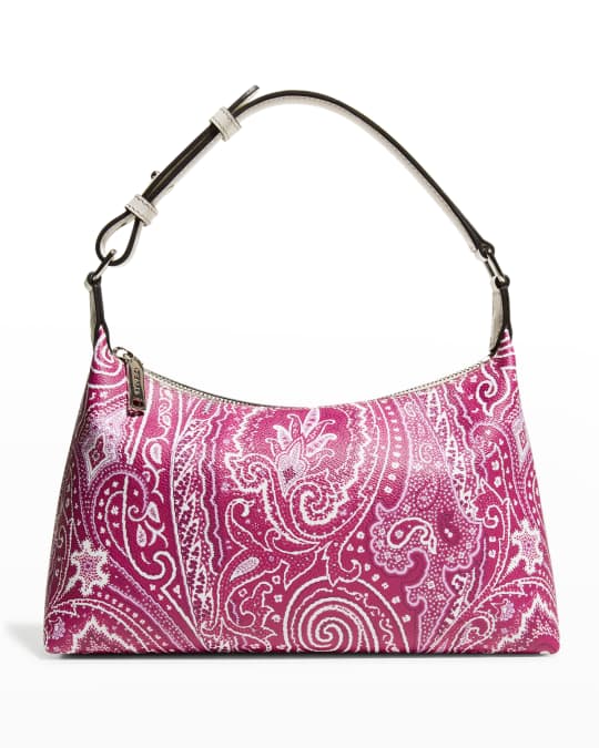 Etro Colorblock PVC Coated Zip Top Shoulder Bag Neiman Marcus