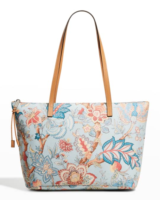 Etro Floral-Print Shopping Tote Bag