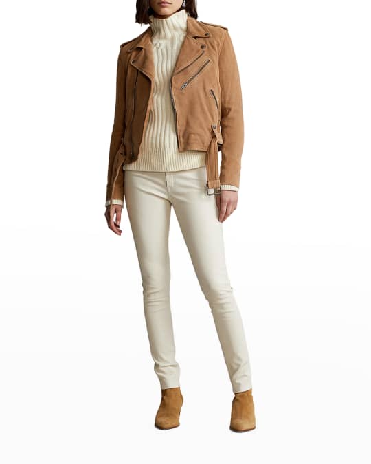 Ralph lauren suede jacket womens outlet