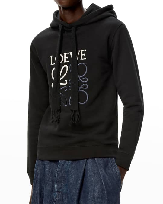 24PF new/LOEWE アナグラムパーカー Hoodie Black Loewe Men's Embroidered Anagram Hoodie | Neiman Marcus