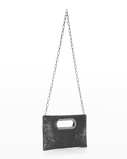 Whiting & Davis Cutout Embellished TopHandle Clutch Bag Neiman Marcus