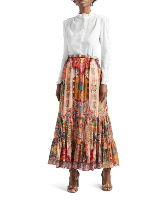 Silk prairie skirt top