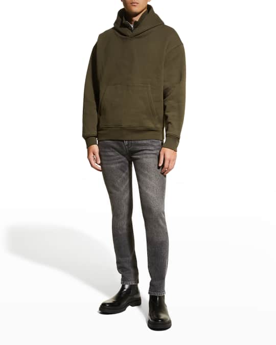 FRAME Men's Hooded Zip-Collar Sweater | Neiman Marcus
