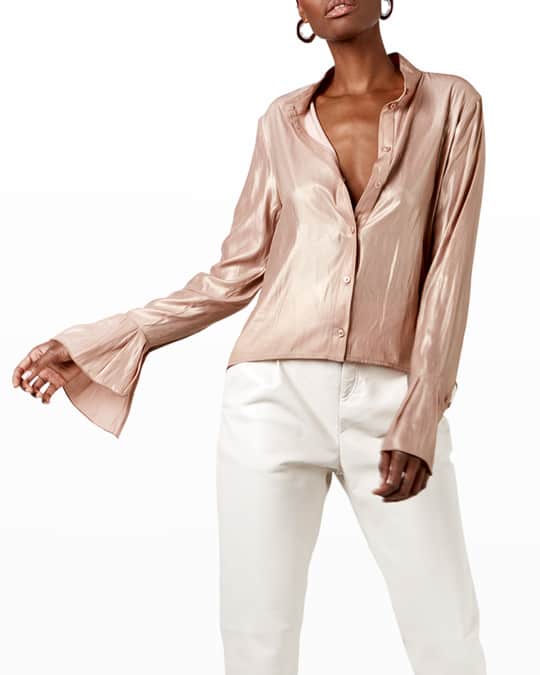 【eim】shoulder pleats frill blouse eim】shoulder pleats frill blouse トップス