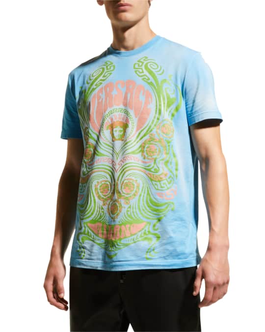 Versace Men's 70s Psych Tie-Dye T-Shirt Neiman Marcus