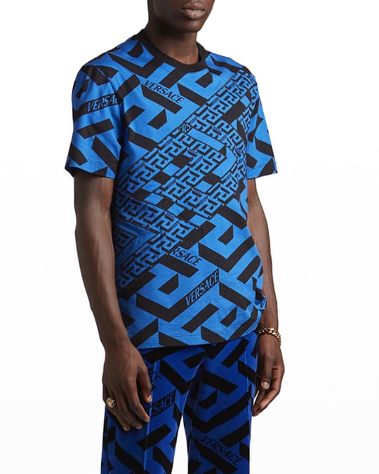 Versace Men's Greca Monogram T-Shirt Neiman Marcus