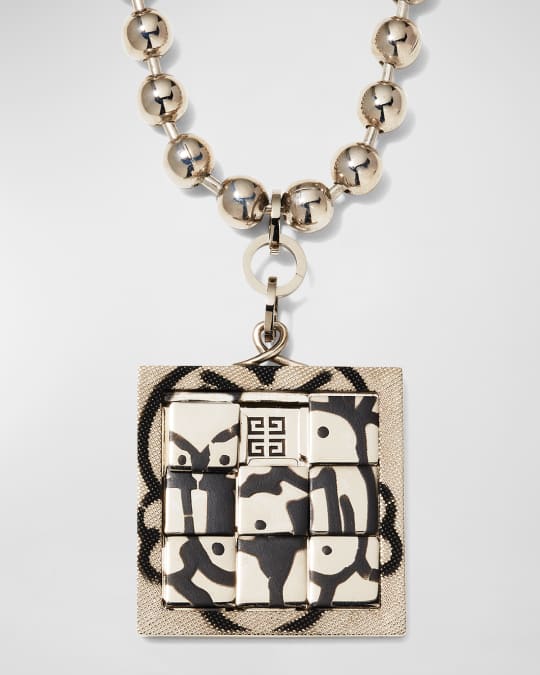 CHITO ネックレス Givenchy x Chito Men's Dog Puzzle Tag-Effect Pendant Necklace