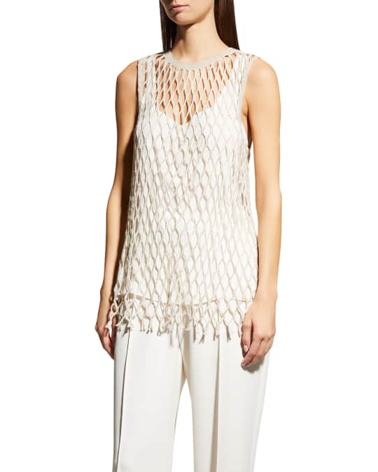 Monili Fishnet Fringe Top w/ Tank