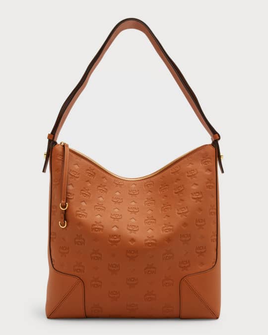 Klara Large Monogram Leather Hobo Bag