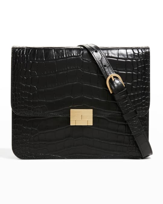 Le Signature Moc-Croc Crossbody Bag