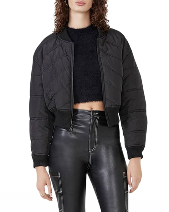 Bardot Tasmin Cropped Puffer Jacket Neiman Marcus