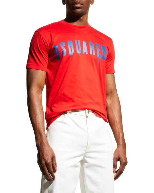 Dsquared2 Men's Dripping Logo T-Shirt | Neiman Marcus