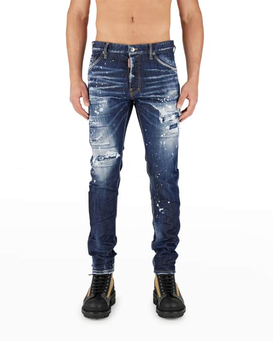 Dsquared2 Men's Cool Guy Distressed Paint Jeans | Neiman Marcus