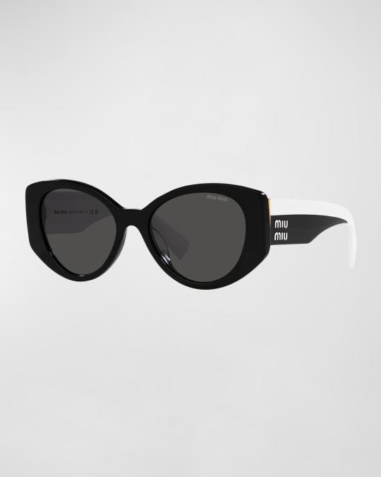 Miu Miu Two-Tone Black and White Sunglasses Miu Miu - MU 08YS Sunglasses | Specs Collective main image 4