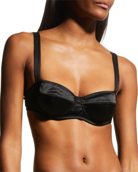 Classic Black Mesh and Silk Balconette Bra. -  Canada