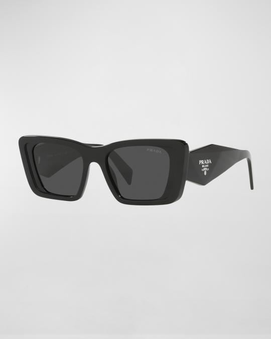 Prada Geometric Acetate Butterfly Sunglasses | Neiman Marcus display picture 2