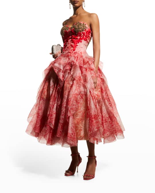 【Alexander McQueen】★floral-embroidered midi dress 29816236_58893783_1000.jpg