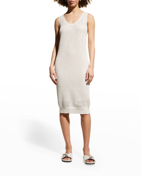 Micro Sequined Mesh Tank Dress
