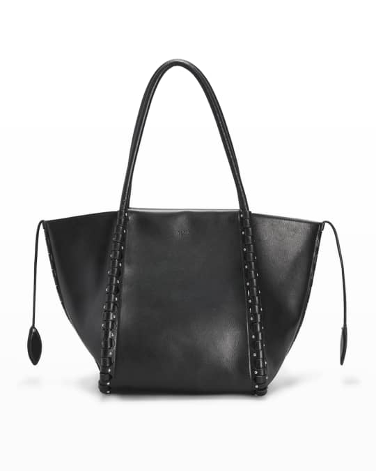 ALAIA Le Hinge Medium Stud Leather Tote Bag | Neiman Marcus