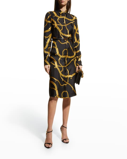 Versace chain print dress online