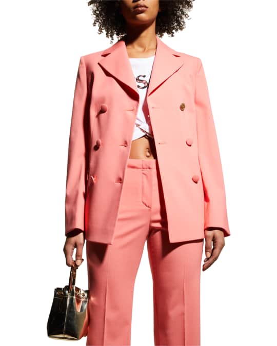 Medusa Button Double Breasted Blazer Jacket