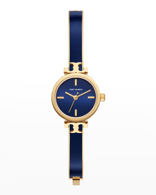 Tory Burch Kira Bangle Watch in Gold-Tone and Navy Stainless