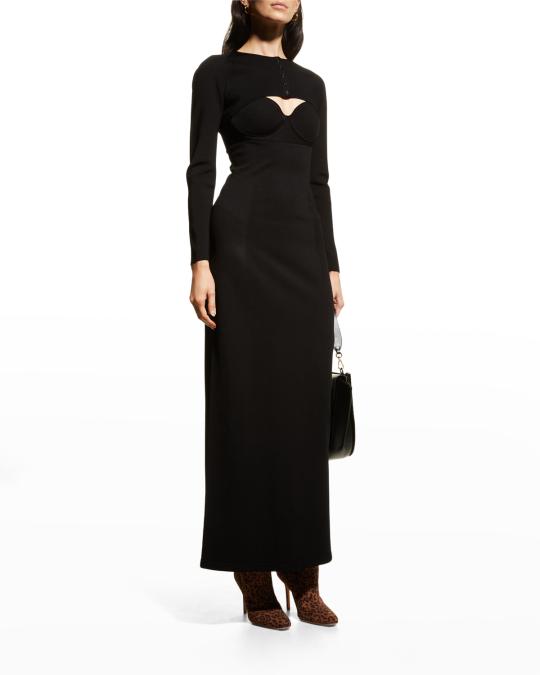 knit bustier dress w/ Removable Shrug No-Returns:2026-04-27_2026-06-30