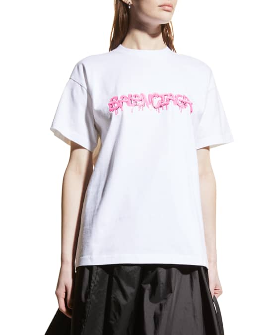 Balenciaga Logo Slime Jersey T-Shirt | Neiman Marcus