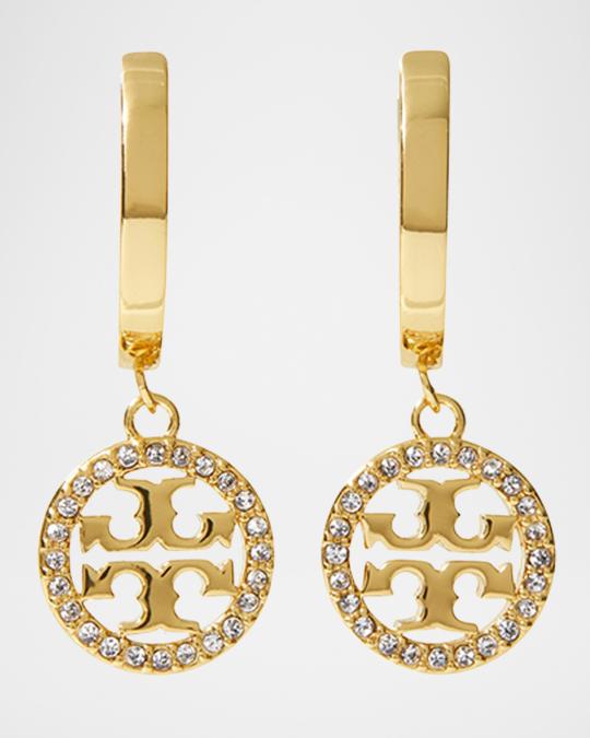 Tory Burch Icon Pavé Clip-On Hoop Earrings | Neiman Marcus display picture 2