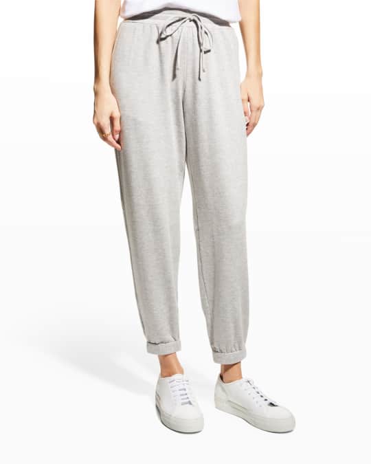 Eileen Fisher Fleece-Lined French Terry Ankle Track Pants | Neiman Marcus