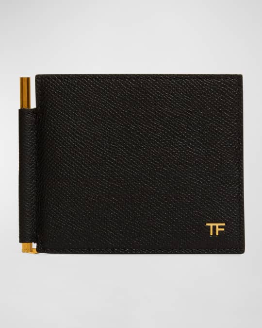 Tom Ford Black T Line Money Clip Wallet