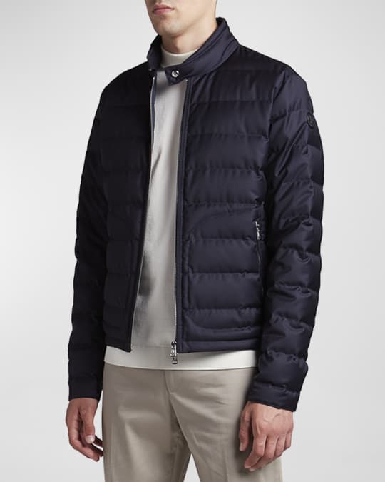 Moncler Men's Acorus Quilted Wool Jacket | Neiman Marcus