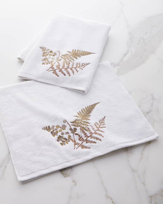 Michael Aram Fern Embroidered Hand Towel Set of 2 Neiman Marcus