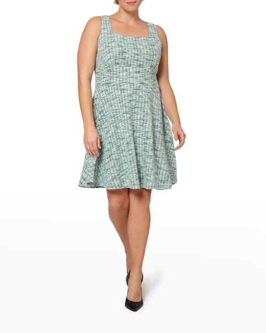 Leota Plus Size Ariana Sleeveless Tweed Dress Neiman Marcus