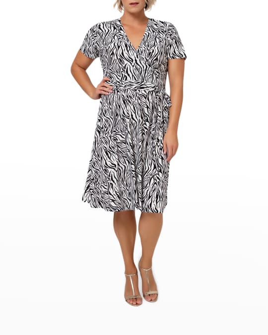 Leota Plus Size Perfect Wrap ShortSleeve Dress Neiman Marcus