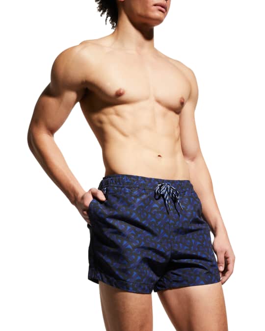 BURBERRY バーバリー 水着 TBモノグラム リカルドティッシ S Burberry Men's TB Monogram Swim Shorts | Neiman Marcus