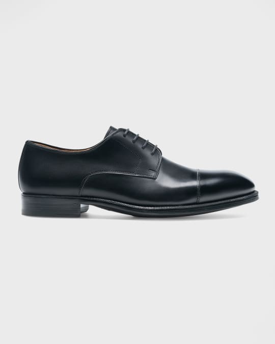 Magnanni Men s Harlan Rubber Sole Leather Derby Shoes Neiman Marcus