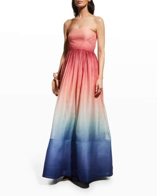 Zimmermann Postcard Strapless Long Dress | Neiman Marcus
