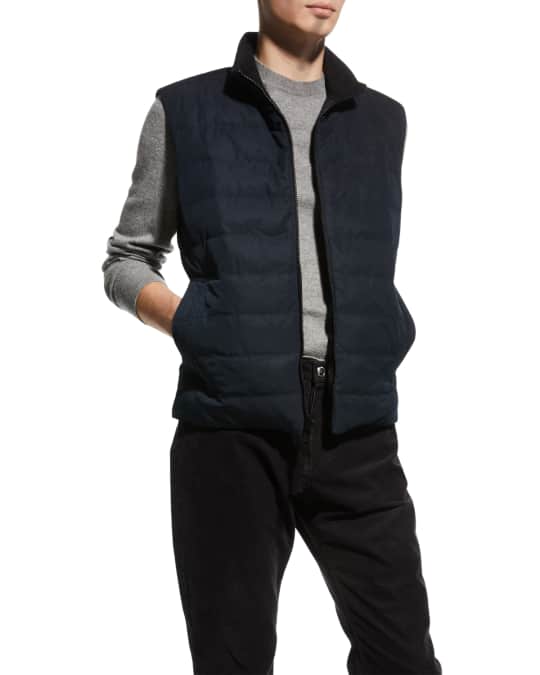 Vince Men s Quilted Reversible Vest Neiman Marcus