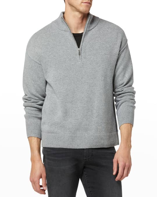 Joe's Jeans Men's Heathered Half-Zip Sweater | Neiman Marcus