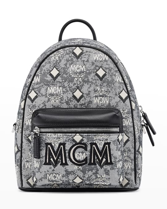 MCM Mini Vintage Jacquard Stark Backpack