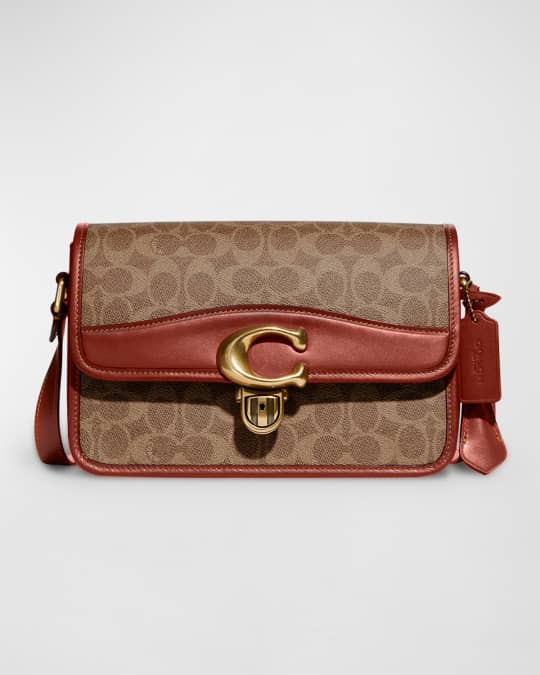 Coach Brown Signature Coated Canvas Crossbody Bag Coach